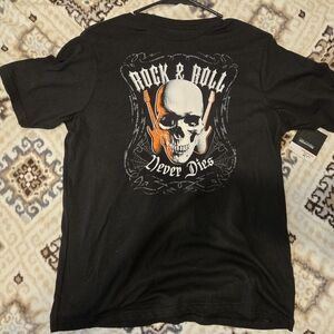 Rock & Roll Never Dies Boys Black Shirt